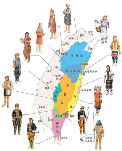 台灣 原 住民 16 族 分布 圖